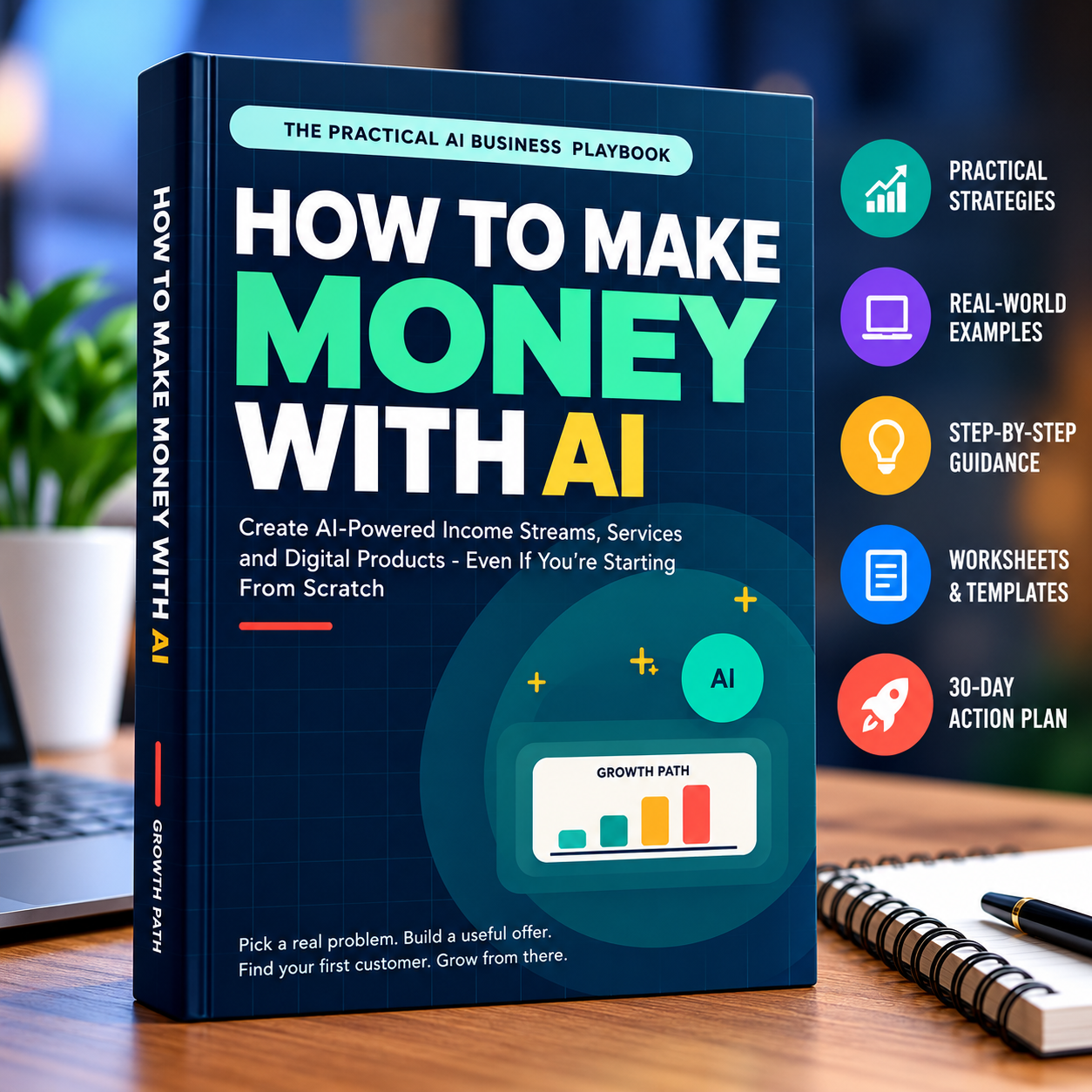 How to Make Money with AI digital guide product cover